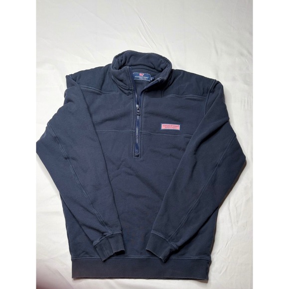 Vineyard Vines Other - Vineyard Vines Mens Navy Blue 1/4 Zip Cotton Pullover Sweatshirt Small